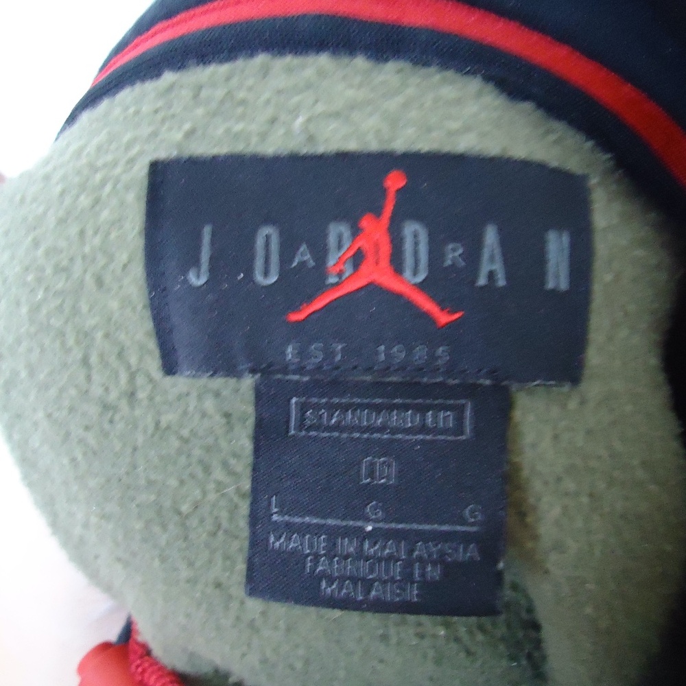 Nike Air Jordan Camo Print (Olive Green) Hoodie/Sweatshirt/Pullover - Size L - Picture 8 of 8
